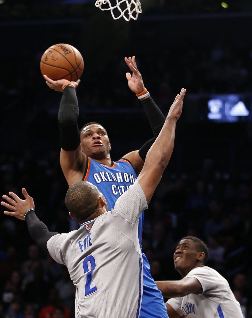 Westbrook logra su 33er triple doble; Thunder vence a Nets