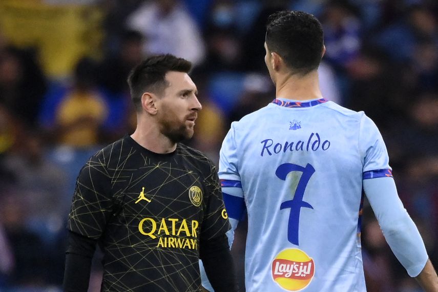 Messi y Cristiano se reencuentran con gol en Arabia Saudita Foto: AFP