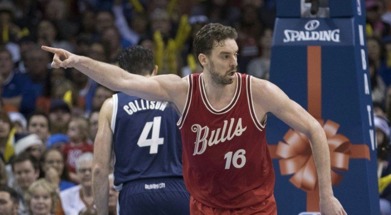 Butler y Gasol guían a Bulls en triunfo 105-96 sobre los Thunder en NBA