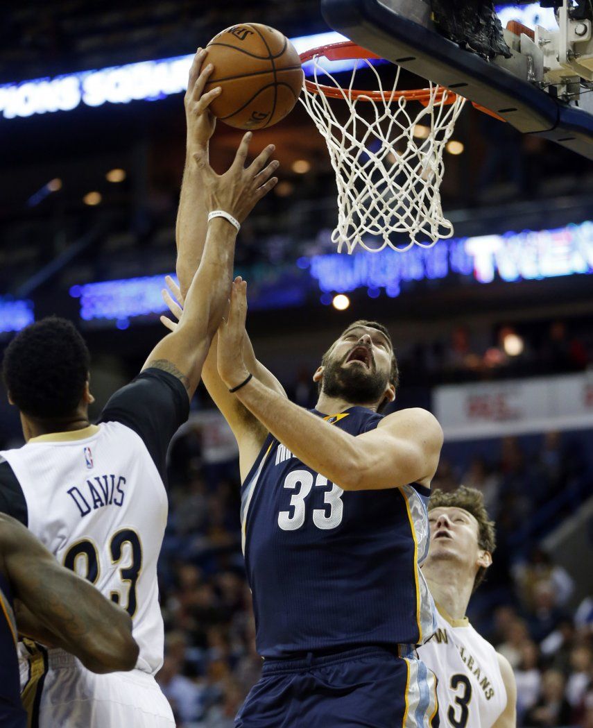 Gasol y Grizzlies superan a Pelicans en doble prórroga