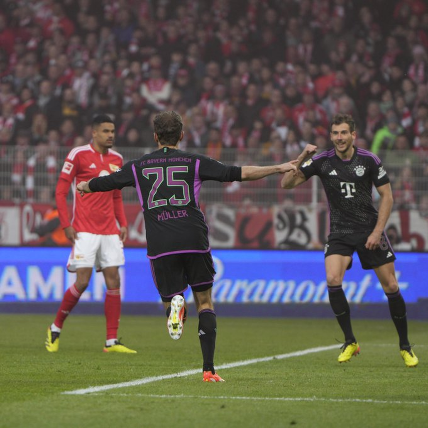 Thomas Muller firma doblete en goleada del Bayern Múnich ante Unión Berlín