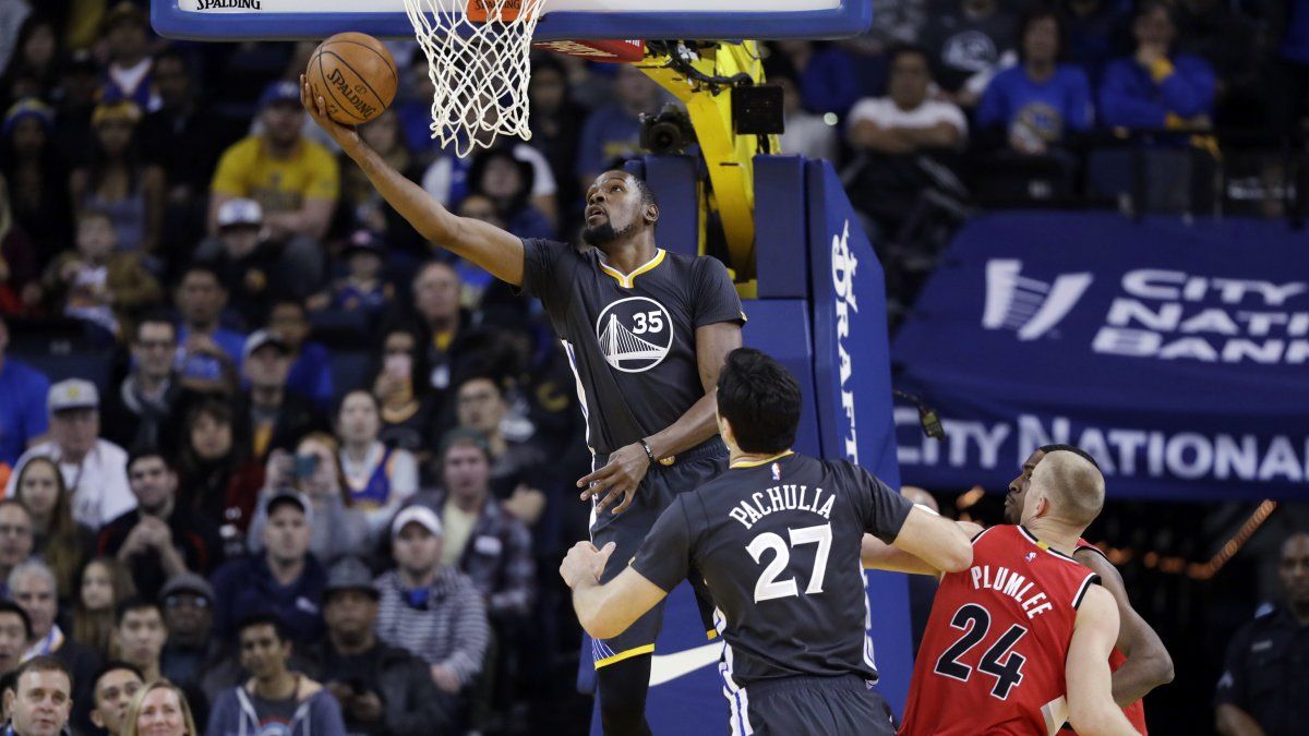 Kevin Durant encabeza paliza de Warriors sobre Trail Blazers