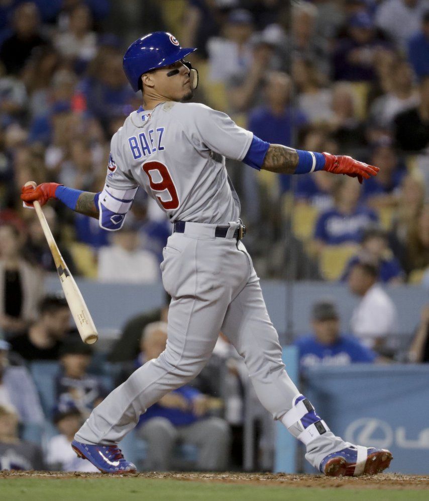 Dos jonrones de Báez al ganar 9-4 Cachorros a Dodgers