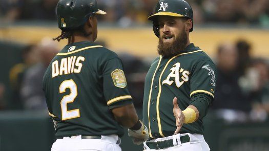 Davis sacude vuelacercas 38, Atléticos blanquean a Rangers