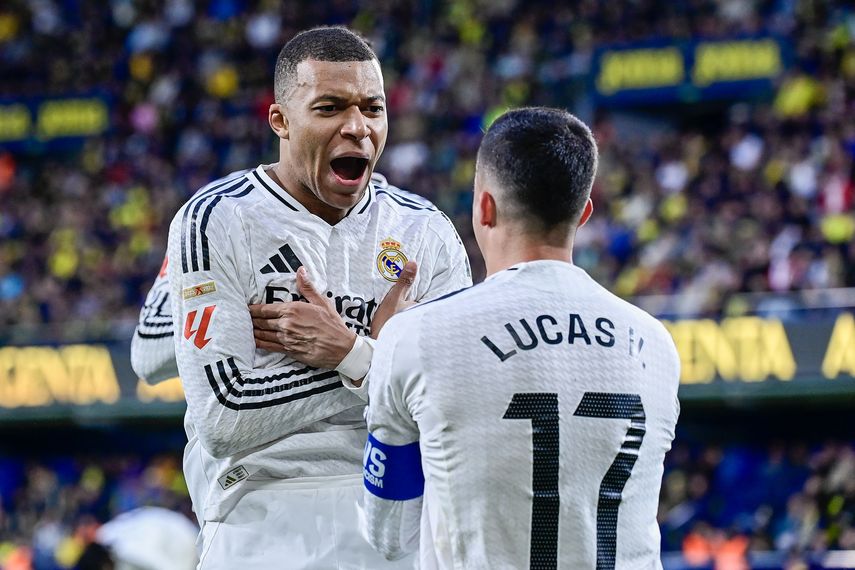 El Real Madrid remontó al Villarreal con doblete de Kylian Mbappé