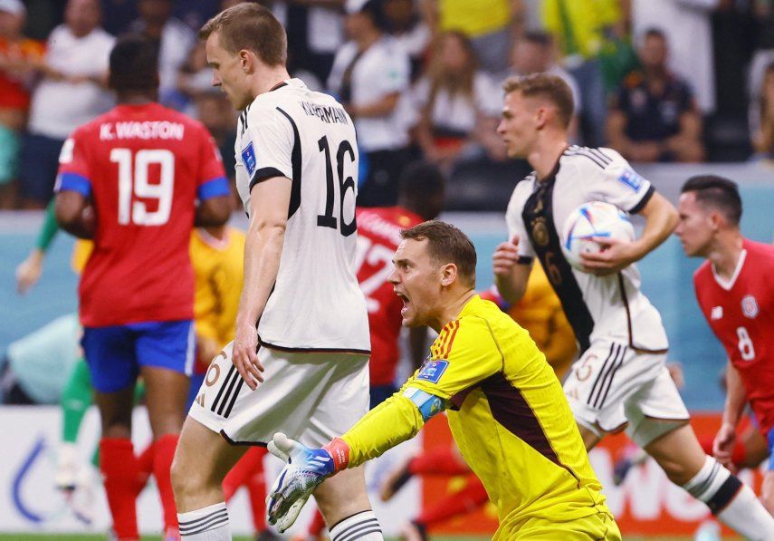 Acciones del Costa Rica vs Alemania en la J3 de Qatar 2022.