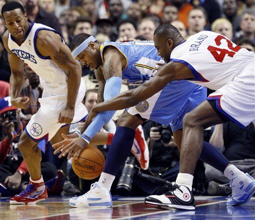 NBA: Nuggets 93, 76ers 83; Denver arruina regreso de Iverson