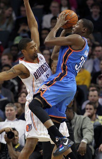 NBA: Thunder 99, Bobcats 81; Durant anota 32