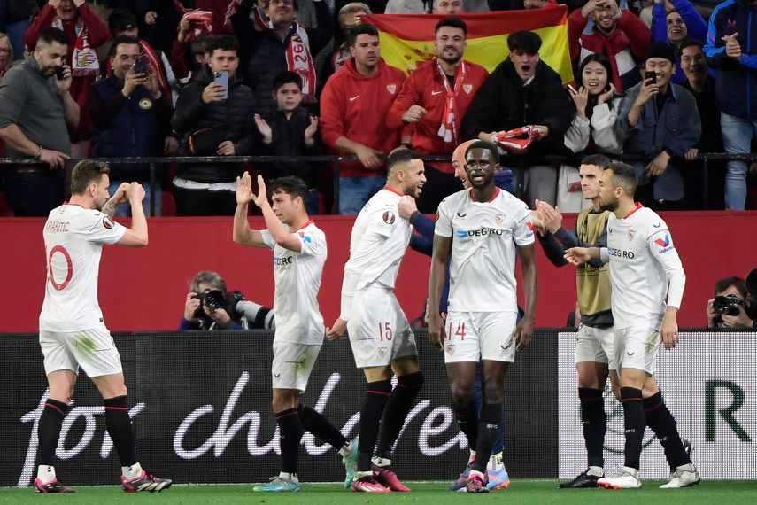 Europa League: Sevilla golea al PSV en la ida. Foto AFP