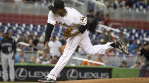 Dominicano Ureña domina a Rockies en triunfo de Marlins
