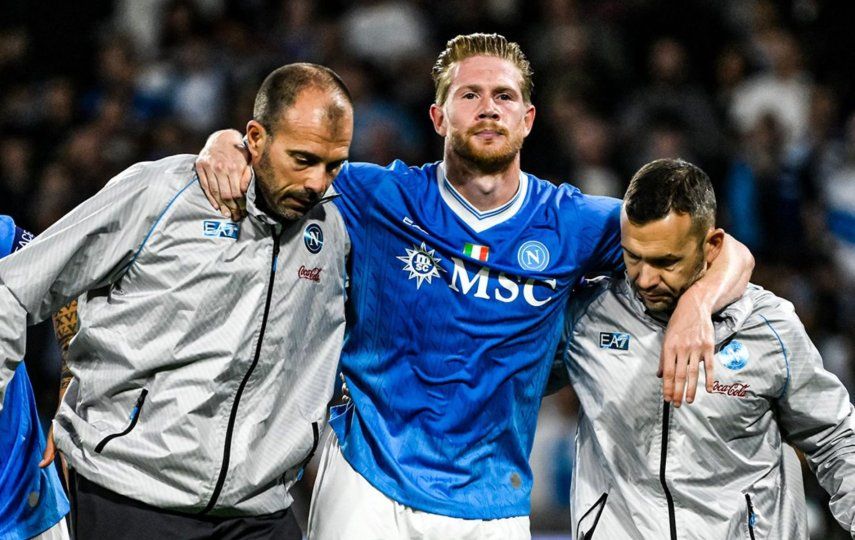 El Napoli confirmó grave lesión de Kevin De Bruyne El Napoli confirmó grave lesión de Kevin De Bruyne