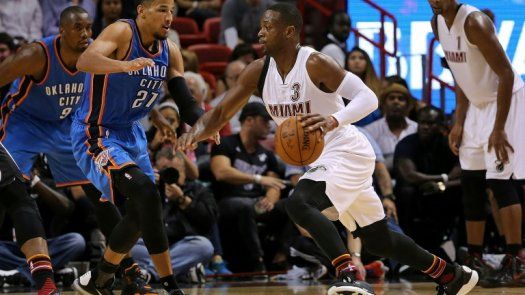 Los Heat doblegan reñidamente a los Thunder con un soberbio Wade
