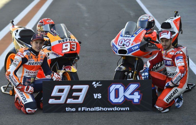 Márquez y Dovizioso, duelo final por el título de MotoGP en Valencia