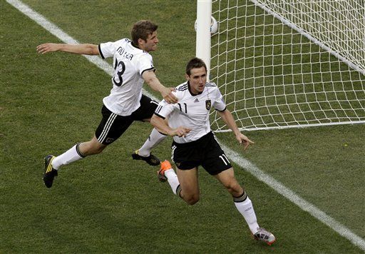 Mundial: Alemania con ventaja 2-1 sobre Inglaterra