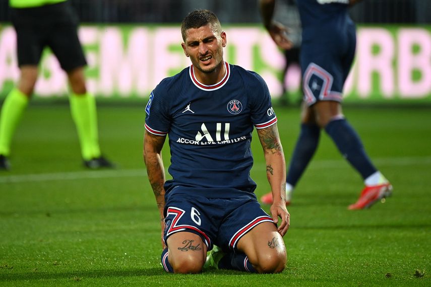 El italiano Marco Verratti es baja por lesión para el PSG