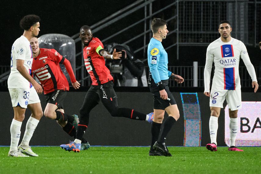 El PSG fue sorprendido por el Rennes en la Ligue 1