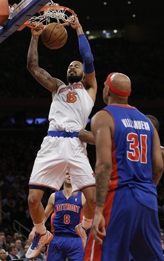 Chandler y los Knicks vencen a los Pistons