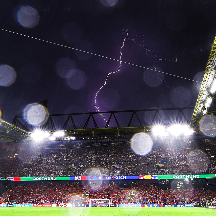 Eurocopa 2024: El Alemania-Dinamarca fue suspendido temporalmente por tormenta