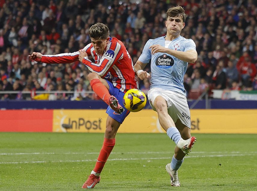 El Atlético de Madrid rescató un empate contra el Celta de Vigo