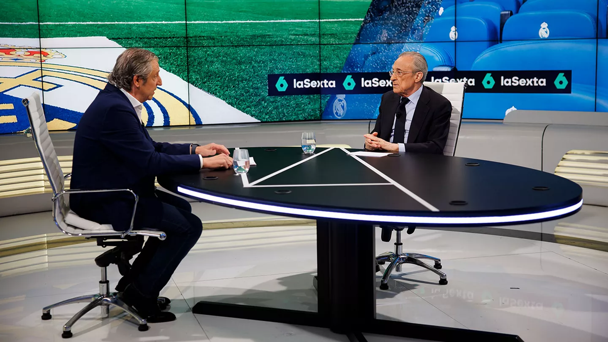 Florentino Pérez dialogó con algunos socios descontentos en pleno partido Florentino Pérez dialogó con algunos socios descontentos en pleno partido