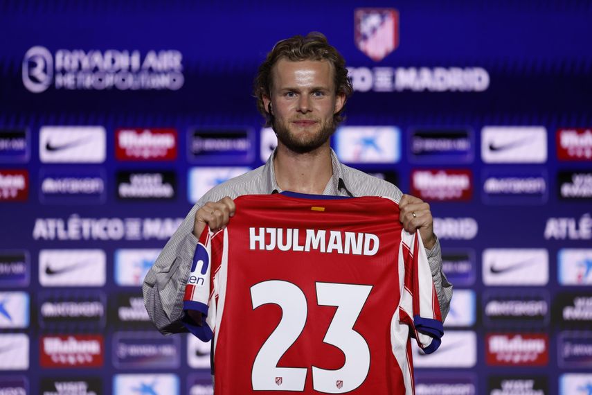 Atlético de Madrid presenta a Morten Hjulmand como su nuevo fichaje estelar.