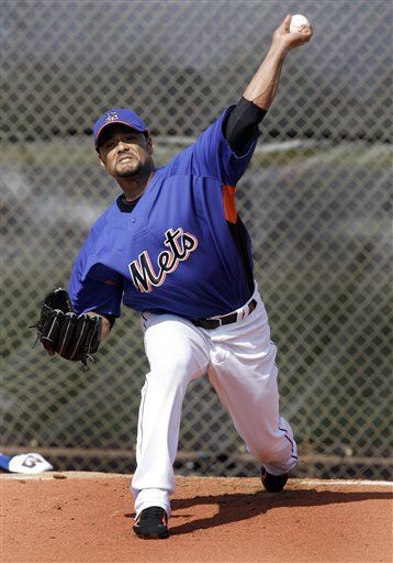 Santana se ve saludable y sin presiones con Mets