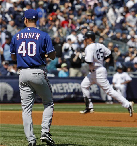 MLB: Yanquis 5, Rangers 2; Teixeira batea su 1er jonrón del año