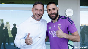Francesco Totti visita al Real Madrid&nbsp;