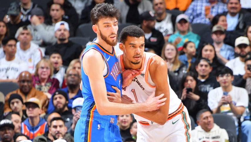 NBA: Chet Holmgren y los Thunder ganaron duelo ante Spurs de Wembanyama