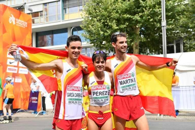 Álvaro Martín y María Pérez otorgan a España un doblete en 20 kilómetros marcha