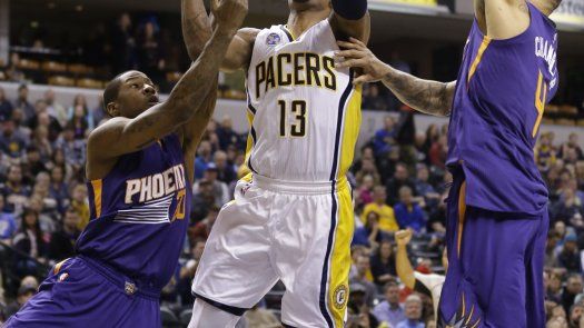 Con 21 puntos de George, Pacers doblegan a Suns