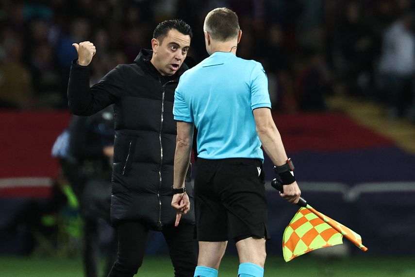 Champions League: Xavi carga contra el arbitraje en eliminación del Barcelona Foto: AFP&nbsp;