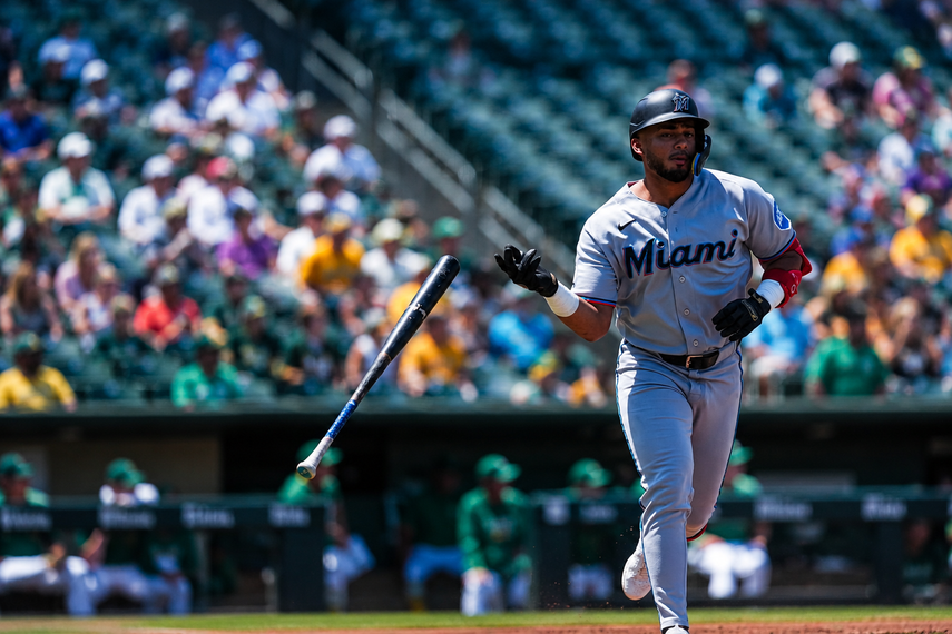 MLB: Leonardo Jiménez se fue para la calle con los Marlins