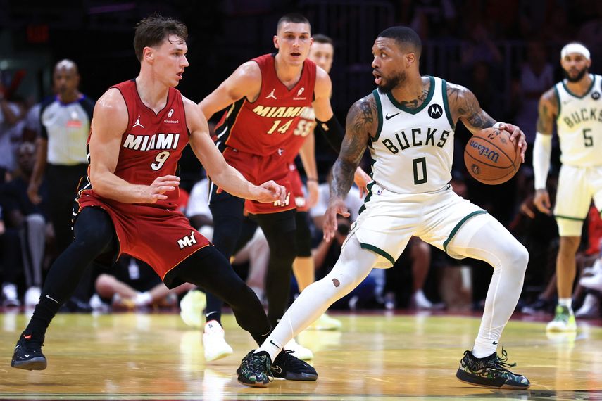 NBA: Damian Lillard lideró triunfo de los Bucks ante Heat