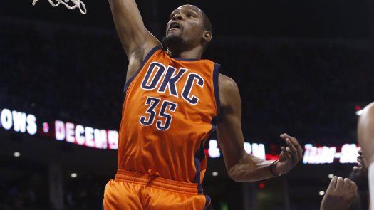 Durant, del Thunder, se perderá al menos 1 semana por lesión