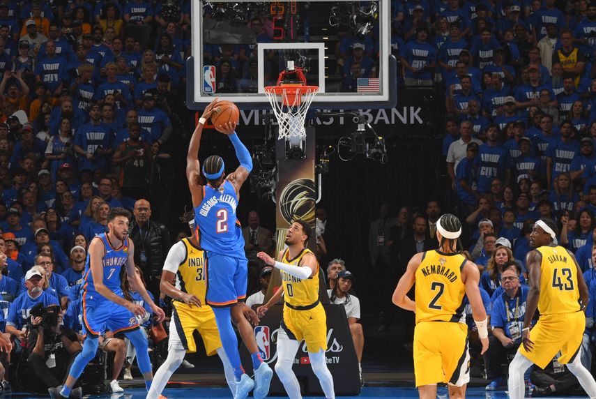 NBA: OKC Thunder derrotan a Pacers en el Juego 2 e igualan las finales