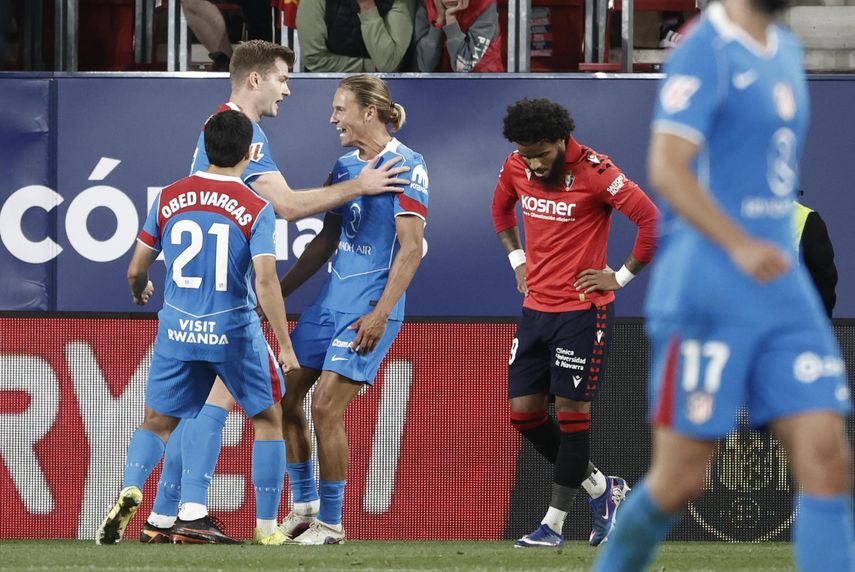 Atlético de Madrid sufre para vencer al Osasuna en LaLiga