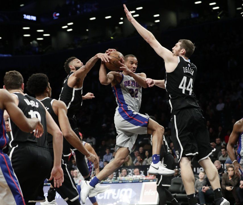 Drummond logra 20 puntos y Pistons aplastan 114-80 a Nets
