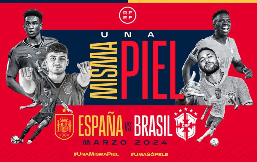 España y Brasil jugarán un partido contra el racismo en 2024