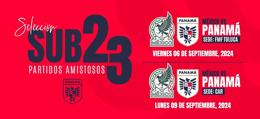 FEPAFUT anuncia doble amistoso de Panamá Sub-23 contra México