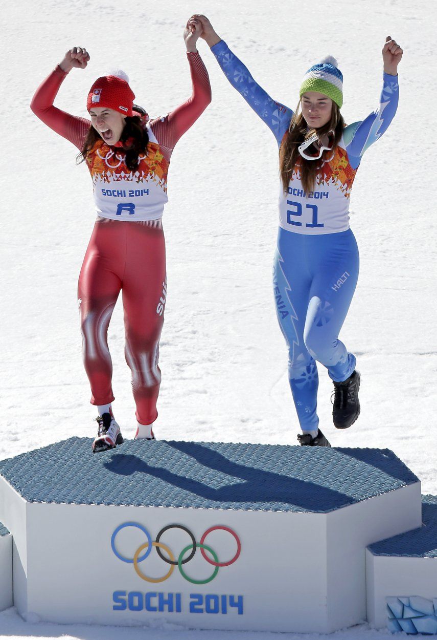 Maze y Gisin, un oro fraternal en descenso alpino