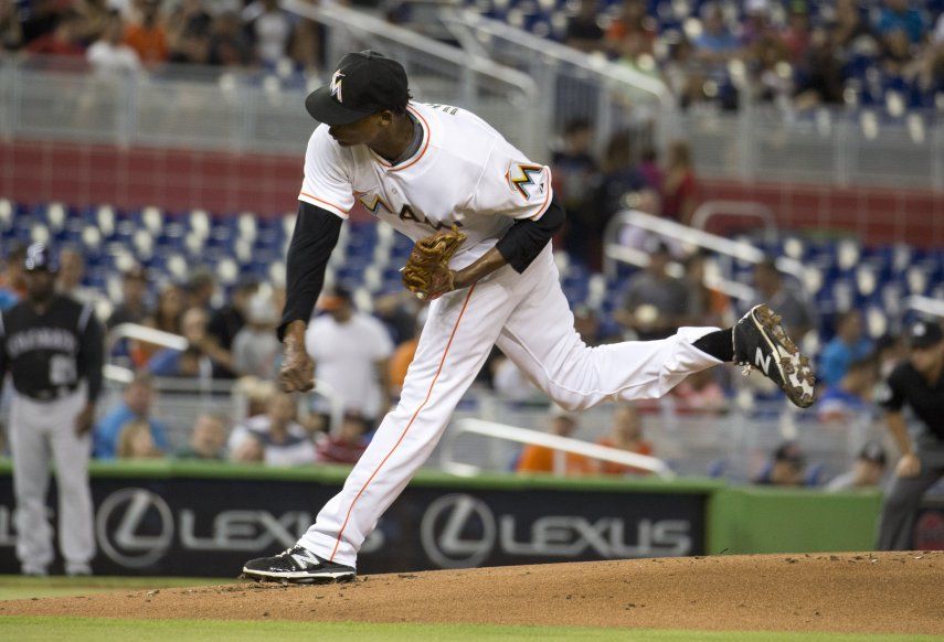 Dominicano Ureña domina a Rockies en triunfo de Marlins