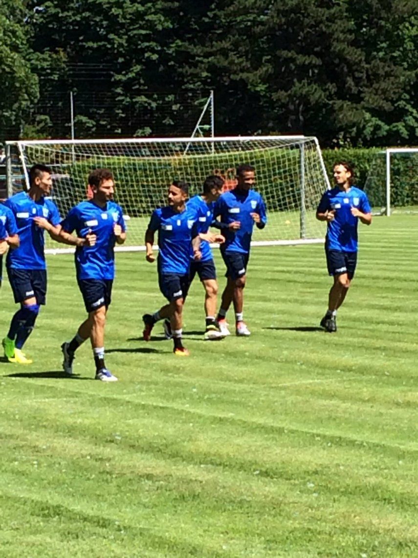 Primer entrenamiento de Gabriel Torres con el Lausanne Sport