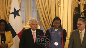 Así fue el recibimiento a Atheyna Bylon junto a la delegación de Panamá