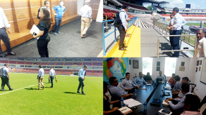 Autoridades de UNCAF inspeccionan el Estadio Rommel Fernández