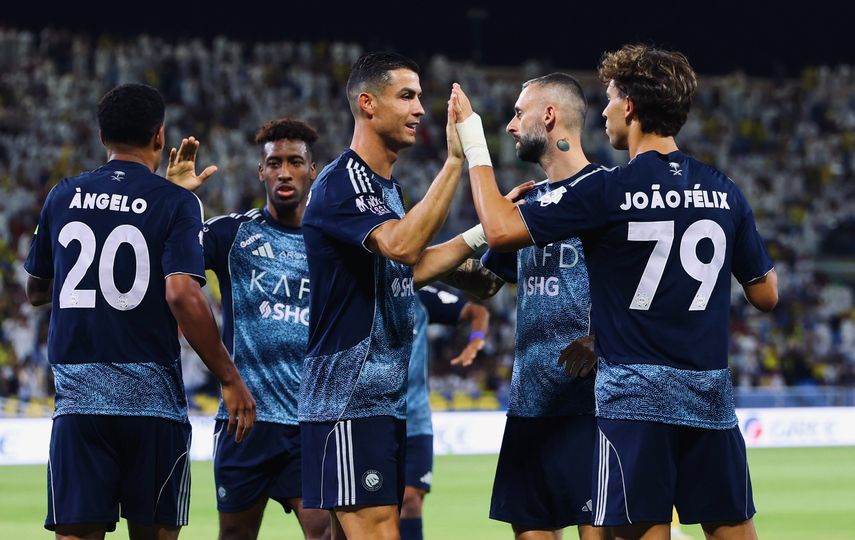 Cristiano Ronaldo y Joao Felix marcan en goleada del Al Nassr en el inicio de liga