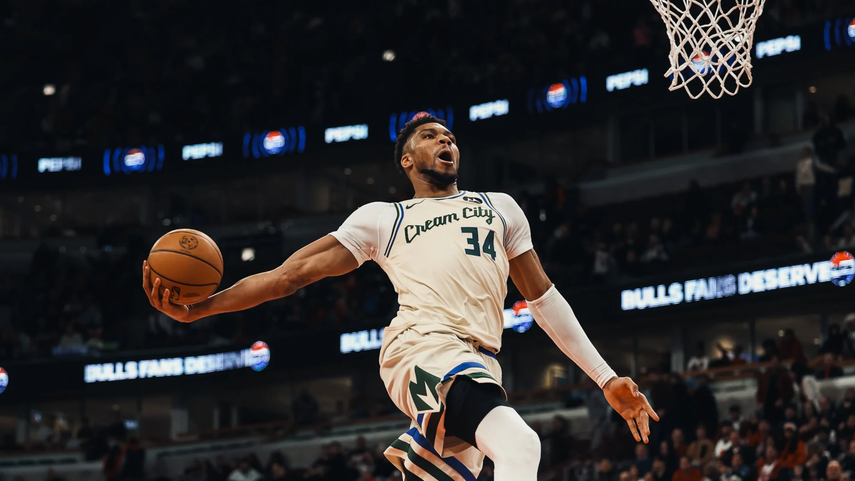 NBA: Giannis Antetokounmpo lidera la victoria de los Bucks