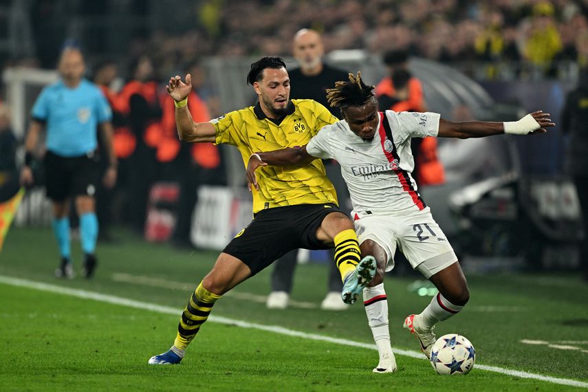 Champions League: Borussia Dortmund y el AC Milan empatan