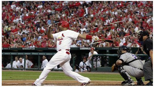 Pujols logra el jonrón más largo en el estadio de Cardenales