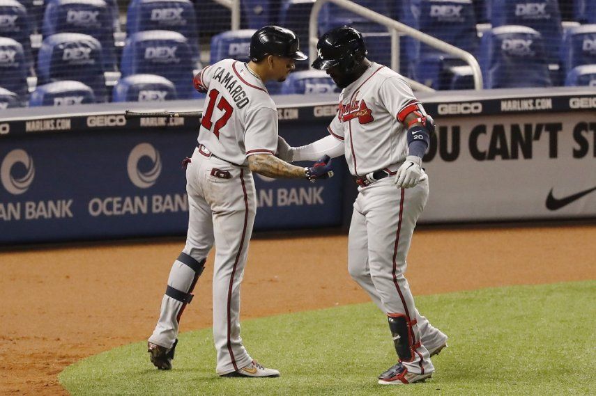 Bravos cortan racha a Cole y vencen a Yankees; Camargo de 2-0